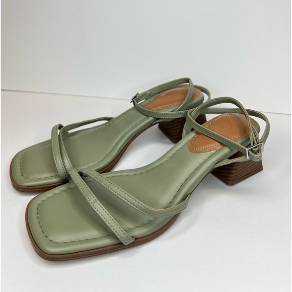 ASOS DESIGN Hampton Block Mid Heeled Strappy Sandals in Sage Women’s Sz 10 NWT - Picture 6 of 13